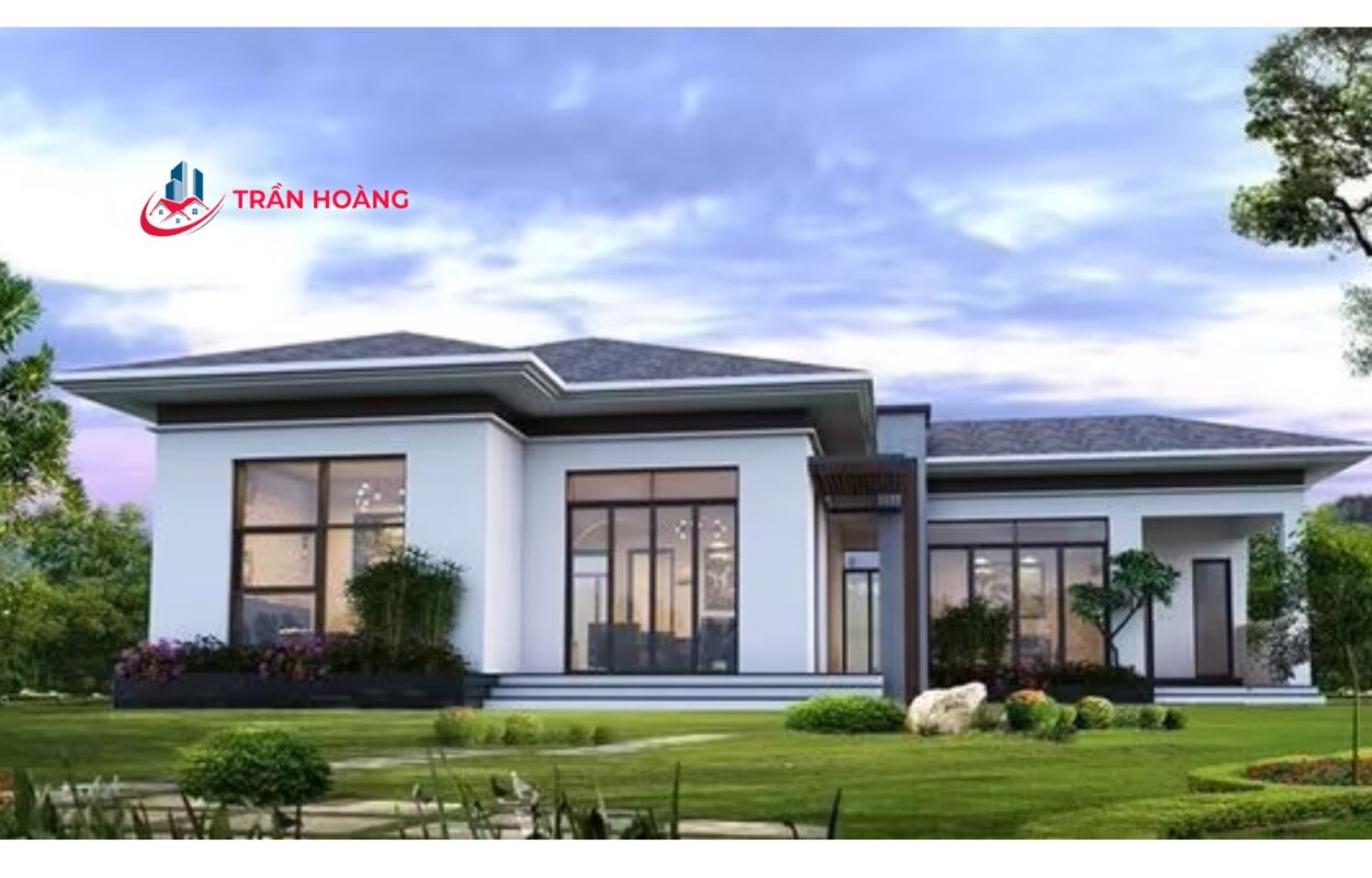 Mẫu nhà cấp 4 mái Nhật 3 phòng ngủ 1 phòng thờ