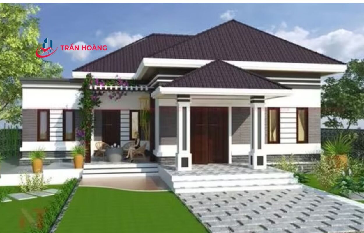 Mẫu nhà cấp 4 mái Nhật 3 phòng ngủ 100m2