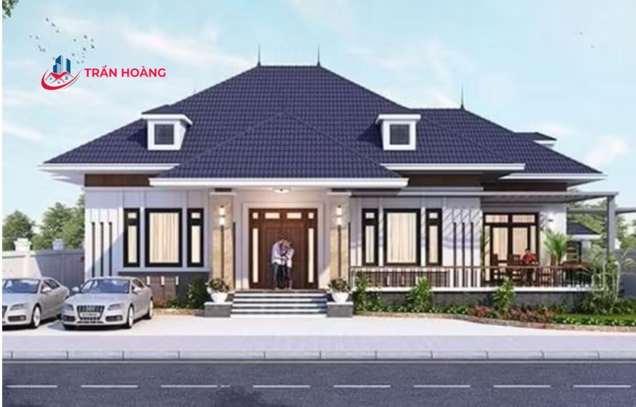 Mẫu nhà cấp 4 mái Nhật 3 phòng ngủ 120m2