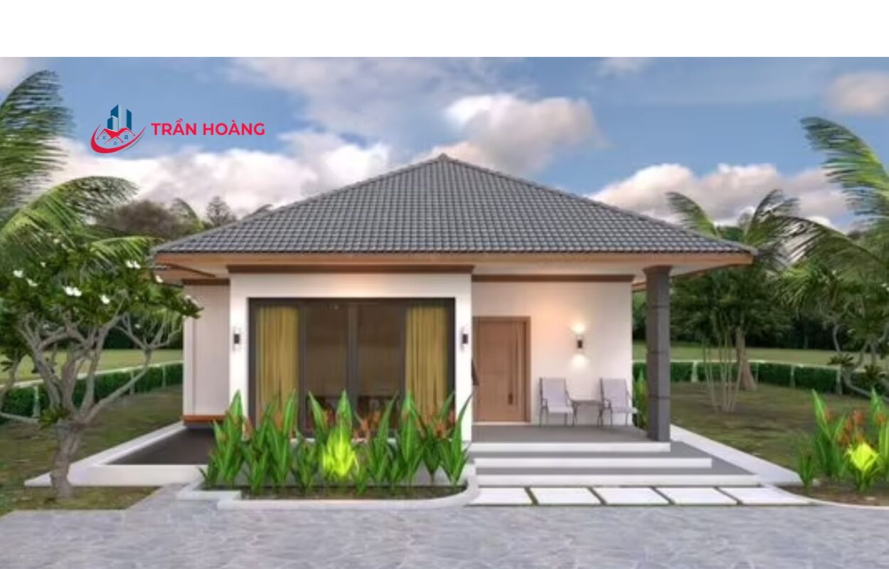 Mẫu nhà cấp 4 mái Nhật 3 phòng ngủ chi phí thấp