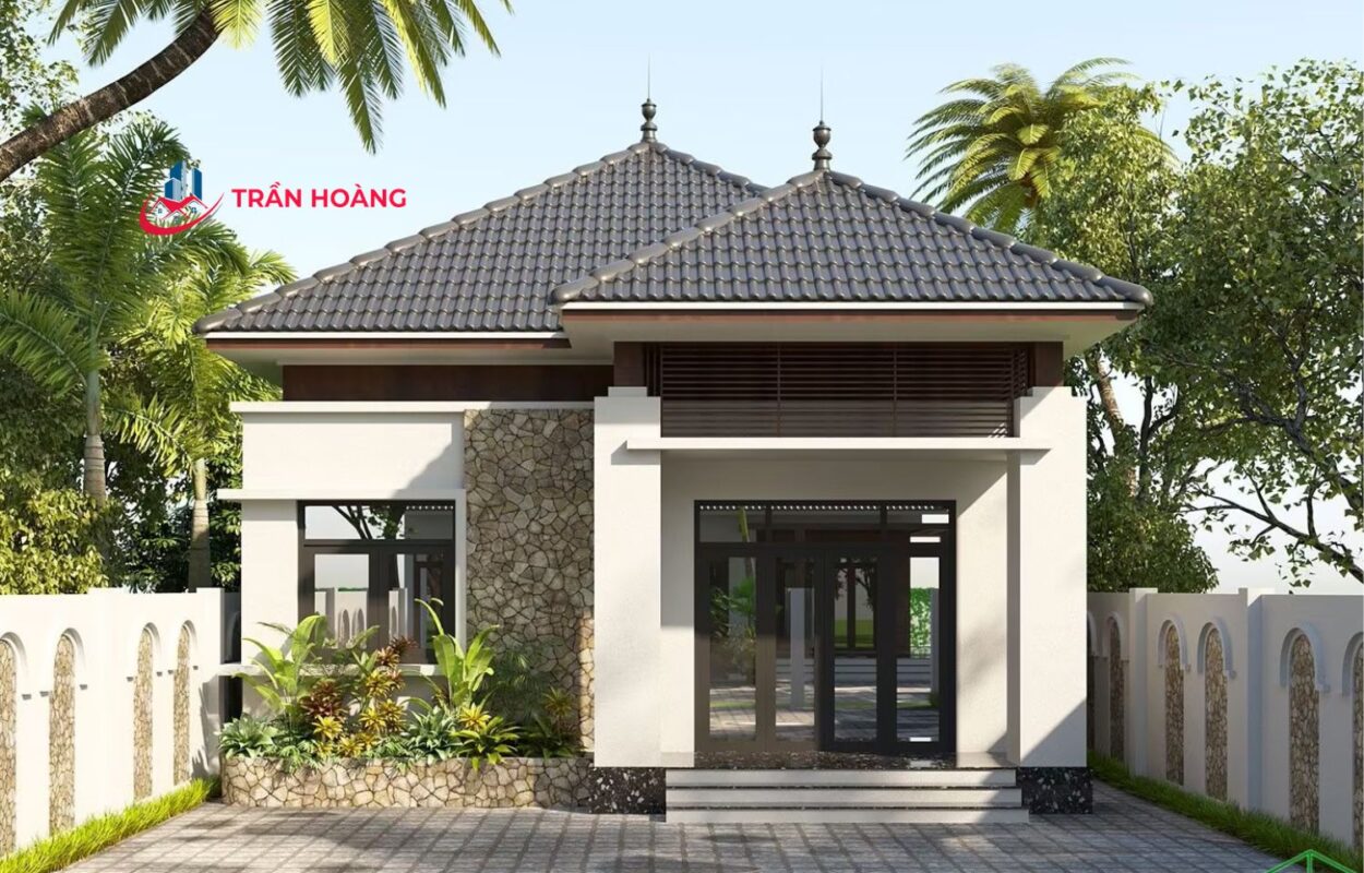 nhà cấp 4 mái Nhật 3 phòng ngủ đẹp