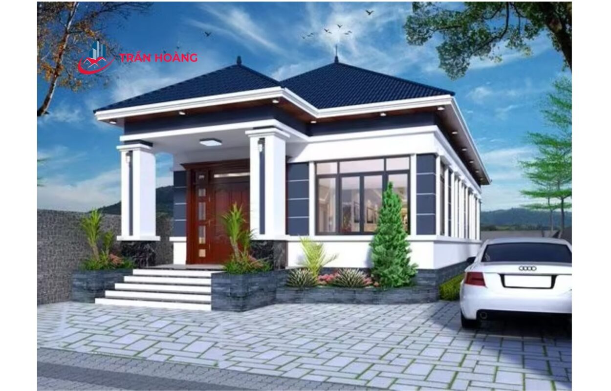 Mẫu nhà cấp 4 mái Nhật 3 phòng ngủ đơn giản