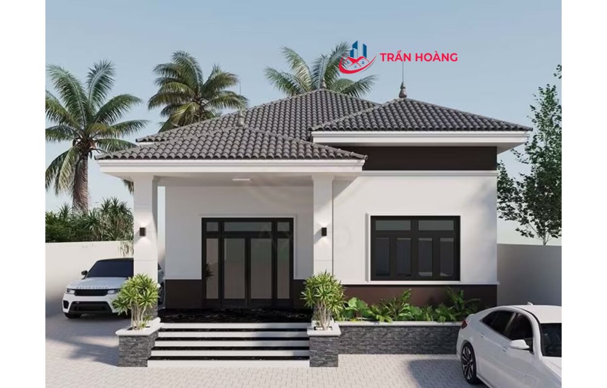 nhà cấp 4 mái Nhật 3 phòng ngủ hiện đại