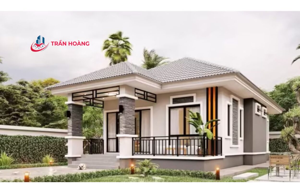 giá thi công nhà cấp 4 3 phòng ngủ mái Nhật