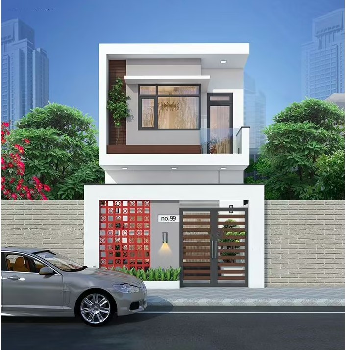 Bản vẽ nhà 2 tầng 5x15