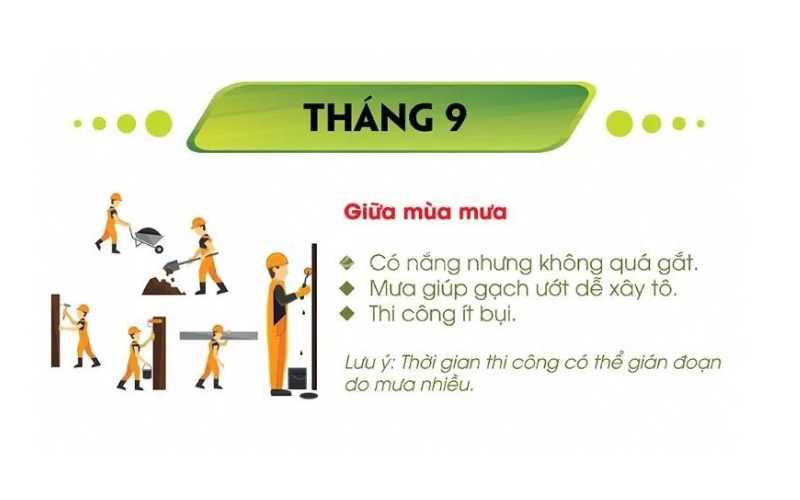 Có nên làm nhà tháng 9 hay không