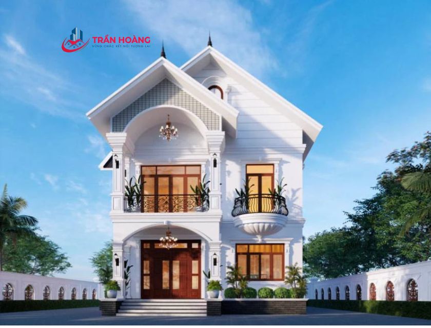 Mẫu nhà cổ điển 2 tầng mái thái