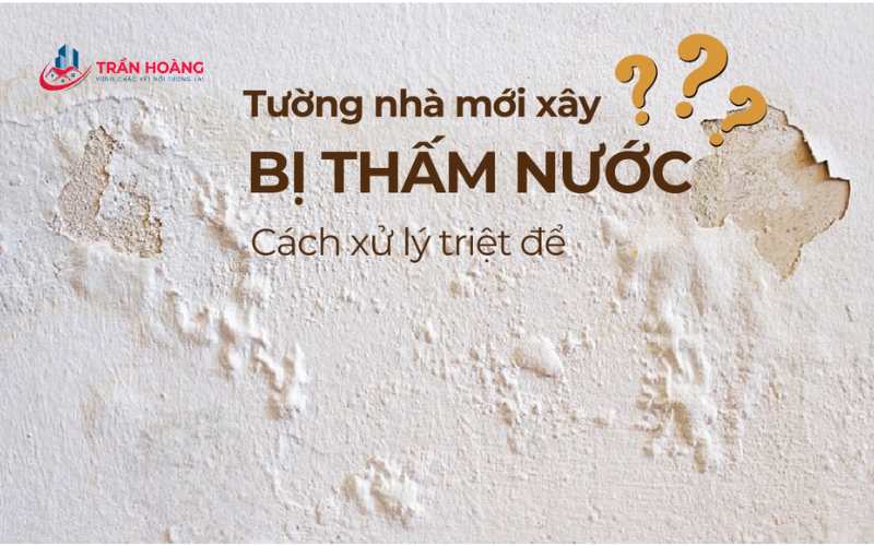 Tường nhà mới xây bị thấm nước 