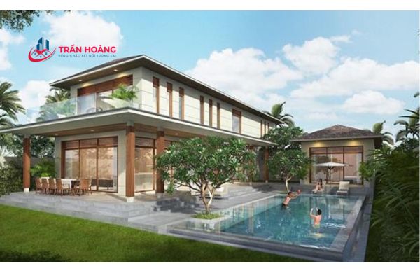 Nhà vườn 2 tầng với bể bơi lớn