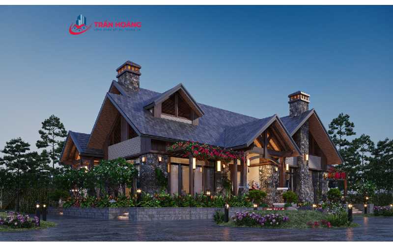 Mẫu biệt thự vườn 1 tầng hiện đại (20x12m) 240m2