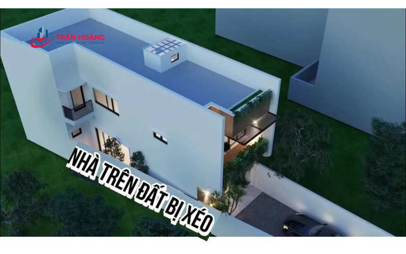 Thiết kế nhà trên đất bị xéo