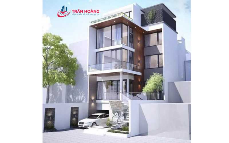 Biệt thự tầng bán hầm hiện đại