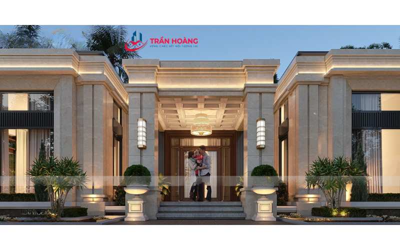 Phối cảnh mẫu biệt thự nhà vườn 1 tầng 4 phòng ngủ BT2321