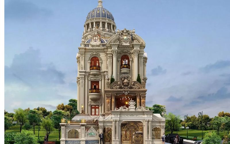 Biệt thự lâu đài kiểu Pháp nguy nga và tráng lệ và hợp mệnh Thổ