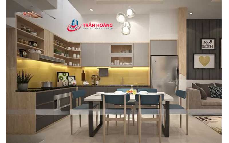 Cách bố trí bếp ăn trong nhà 2 tầng