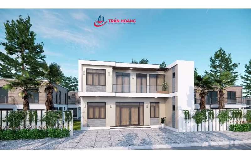 Mẫu nhà mặt tiền 12m sâu 8m