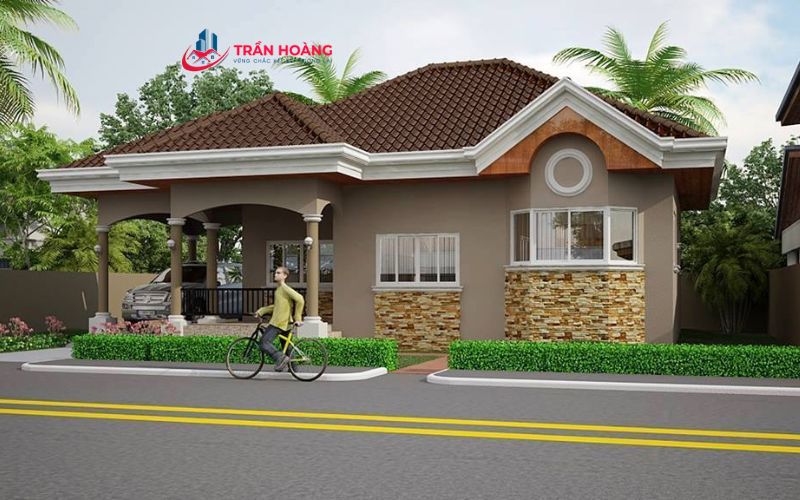 Nhà vườn có màu sơn hợp mệnh thổ