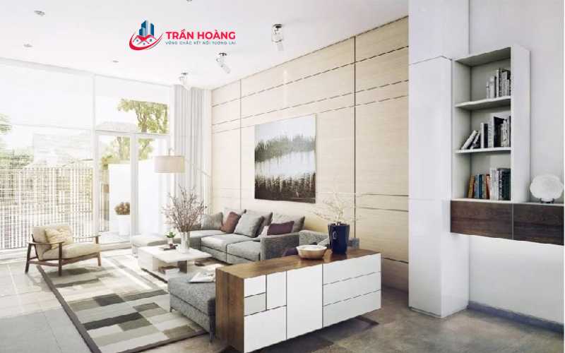 Phòng khách quá rộng trong ngôi nhà nhỏ
