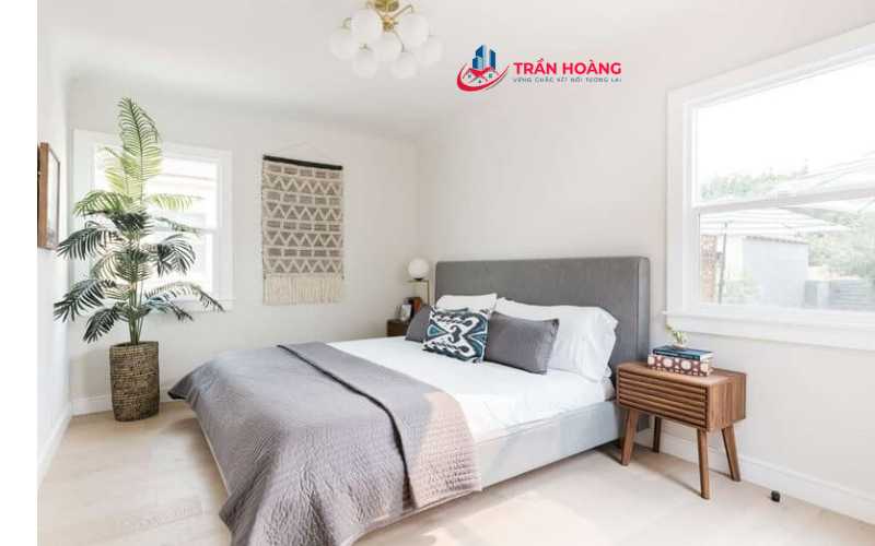 Phòng ngủ được bố trí ở phía trên gara ô tô
